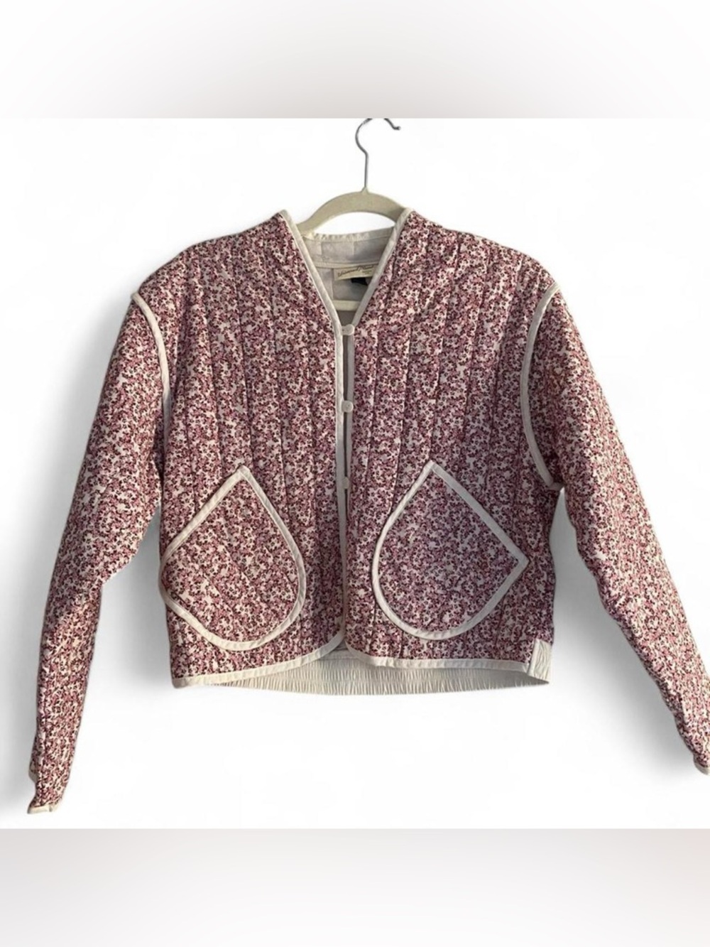 Pink Floral Bomber Jacket